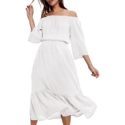 Michael Stars Anya Off The Shoulder Dress, White