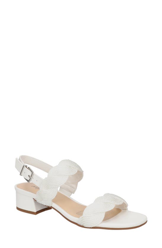 Easy Street Women's Charee Heeled Sandals In White Woven