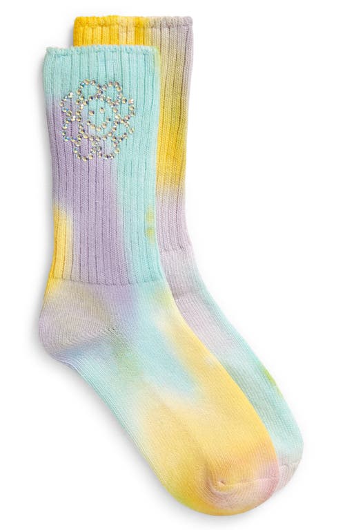Collina Strada Crystal Embellished Gradient Socks in Scholastic