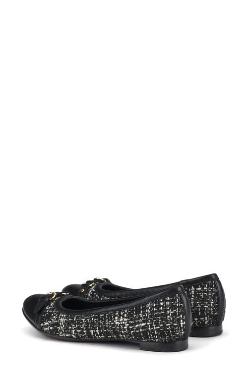 Shop Agl Attilio Giusti Leombruni Agl Mae Cap Toe Tweed Ballet Flat In Nero-nero-nero-nero