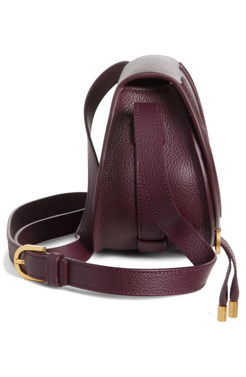 Shop Chloé Small Marcie Leather Crossbody Bag In Dimness Purple