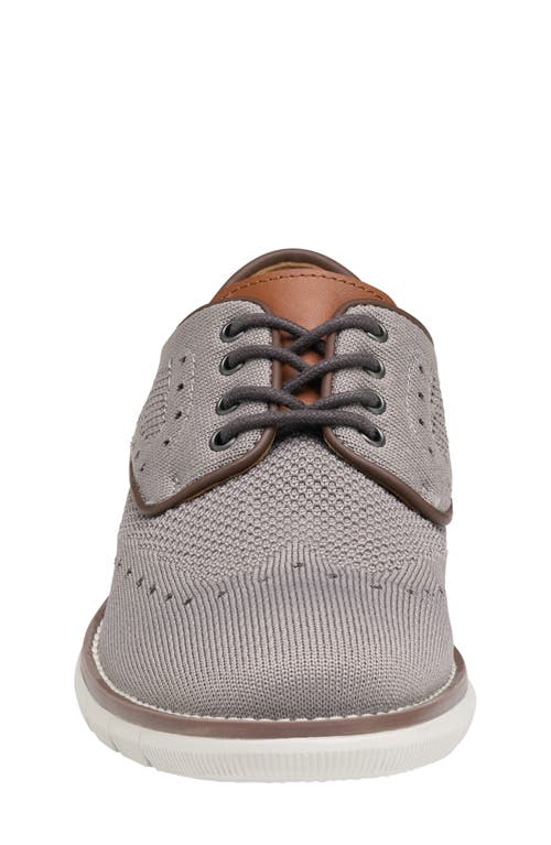 Shop Johnston & Murphy Kids' Holden Knit Wingtip Derby In Gray Knit