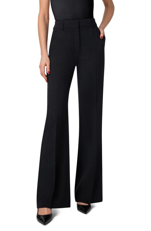 Shop Akris Florine Wide Leg Wool Blend Pants In Black