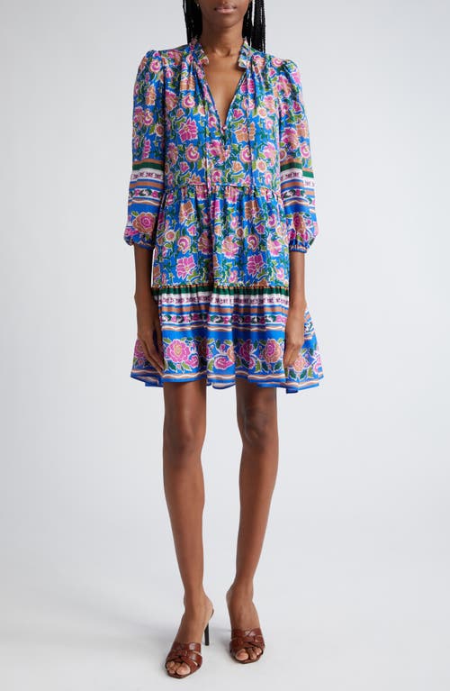 Veronica Beard Hawken Mixed Floral Silk Minidress Sarong Print at Nordstrom,