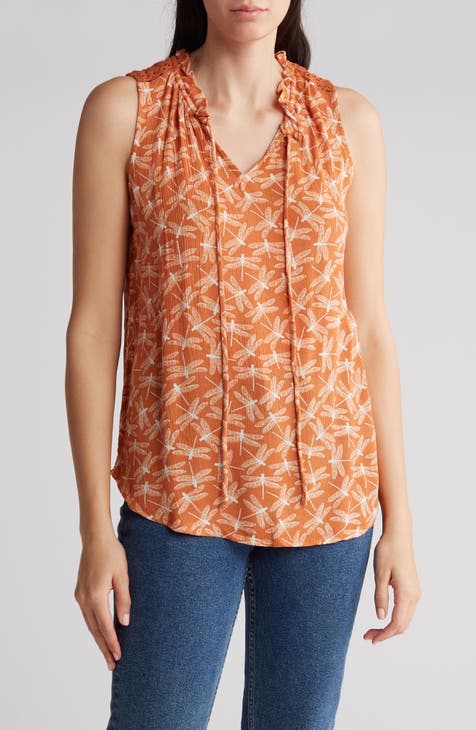 Orange Tops for Young Adult Women