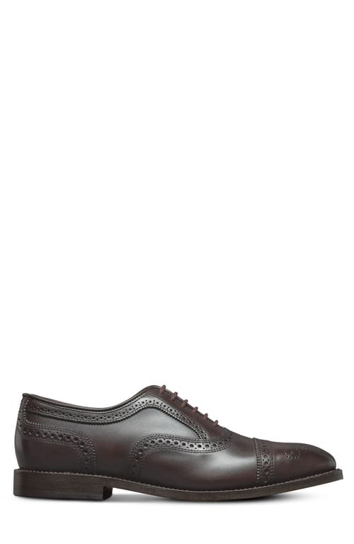 Shop Allen Edmonds Strand Cap Toe Oxford In Espresso