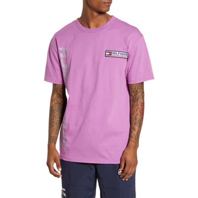 Tommy Jeans Tjm Sport Tech Logo Patch T-Shirt, Purple