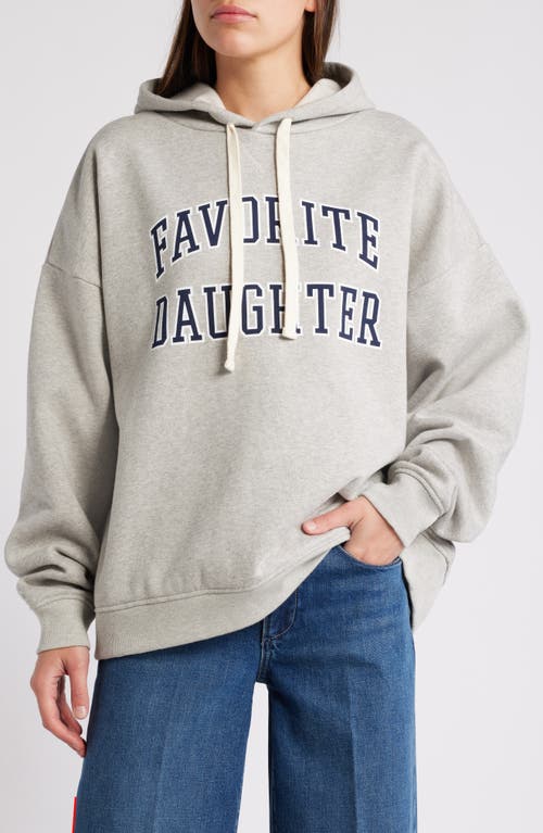 Favorite Daughter The Collegiate Graphic Hoodie In Heather Grey