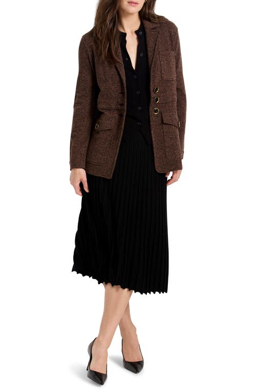 Shop Nic + Zoe Nic+zoe Editor Blazer In Coffee Bean