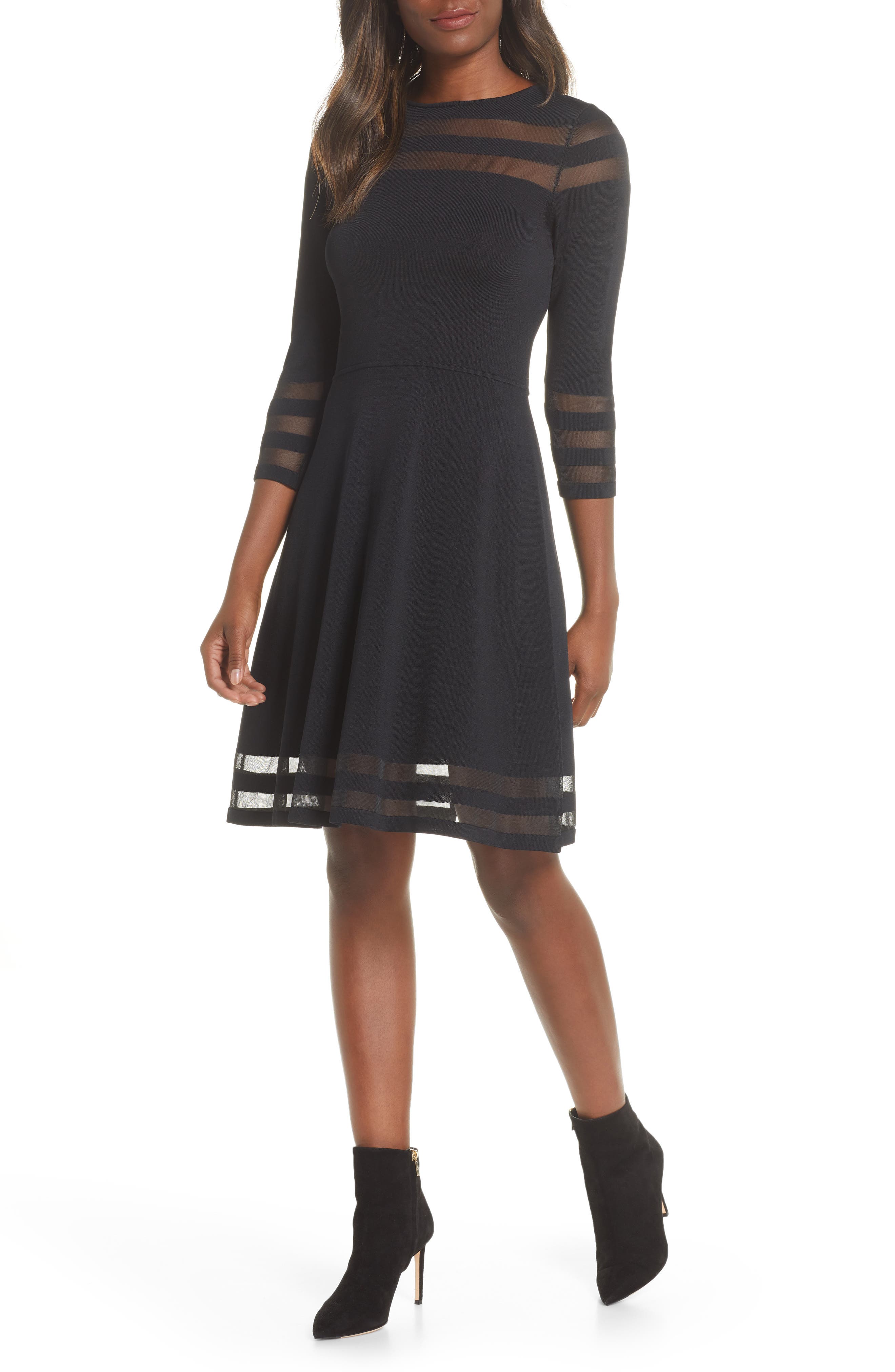 nordstrom black sweater dress