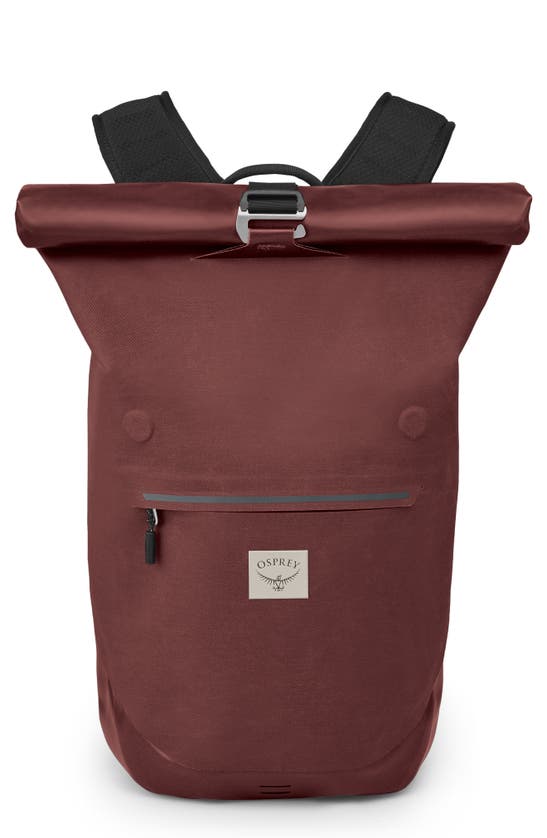 Osprey Arcane Roll Top Backpack In Acorn Red