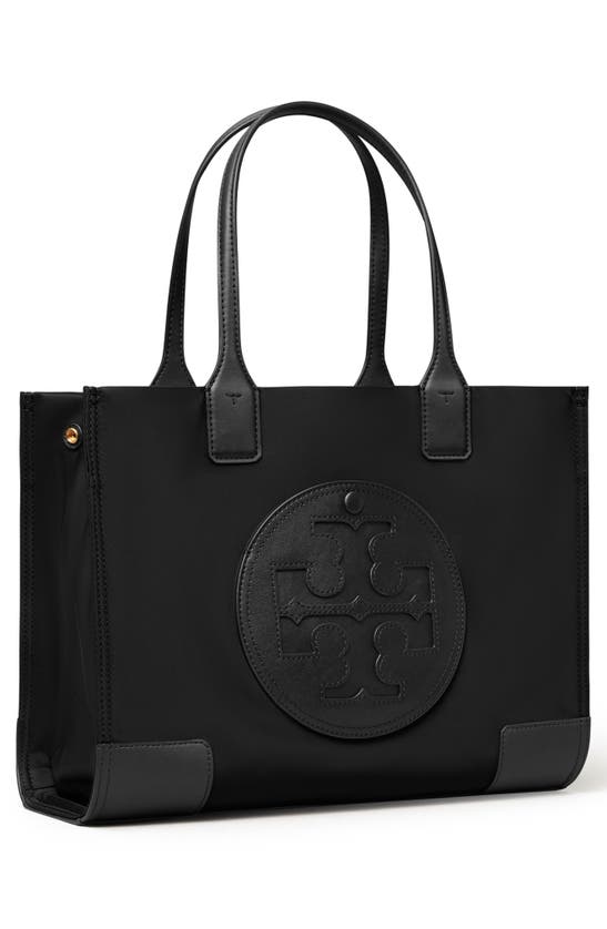 Shop Tory Burch Small Ella Recycled Nylon Tote In Black