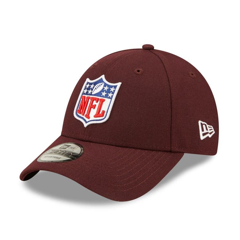 New Era Maroon Nfl Shield Logo 9forty Adjustable Hat