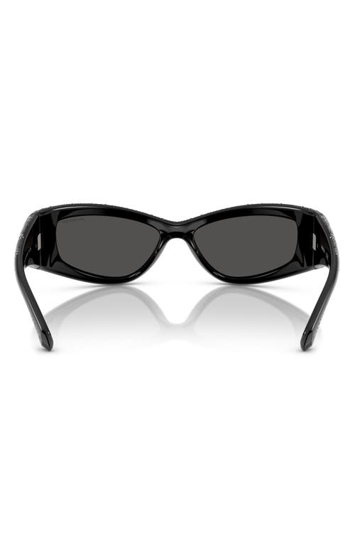 Swarovski 60mm Irregular Sunglasses In Black