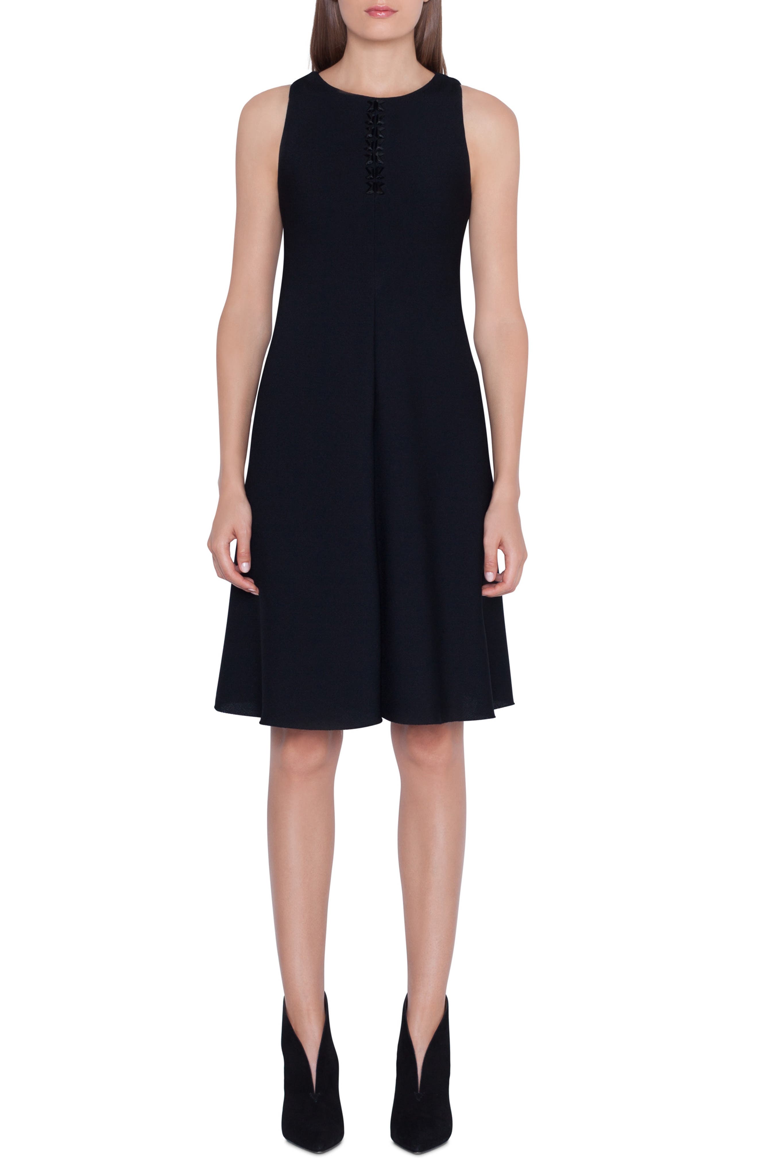 Akris Magic Forms Embellished Crepe Dress