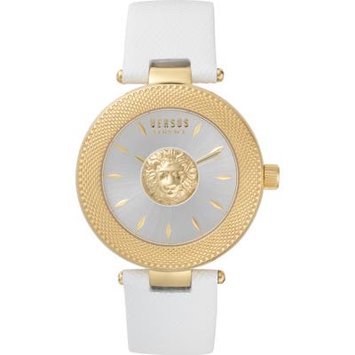 Versus Versace Brick Lane Leather Strap Watch, 40Mm