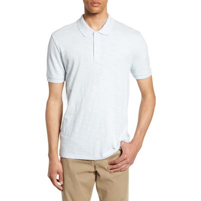 Vince Regular Fit Slub Jersey Polo, Blue