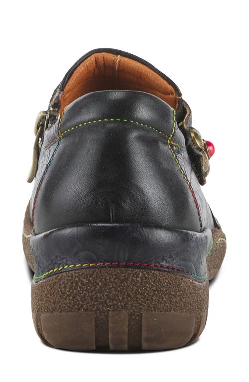L'artiste By Spring Step Gyarados Flat In Black Multi