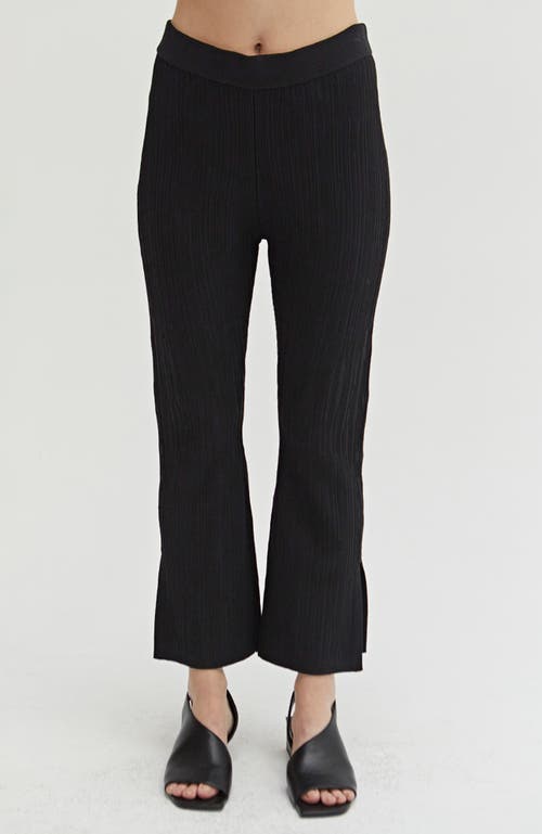 Crescent Lucille Cropped Knit Pants In Black