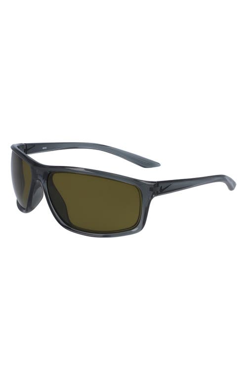 Shop Nike Adrenaline 66mm Rectangular Sunglasses In Dark Grey/terrain Tint