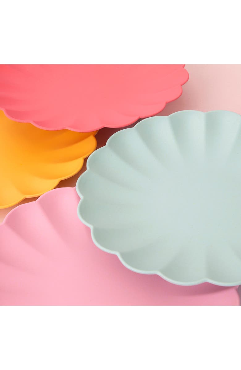 Meri Meri Rainbow Scallop Set of 6 Reusable Bamboo Party Plates Nordstrom