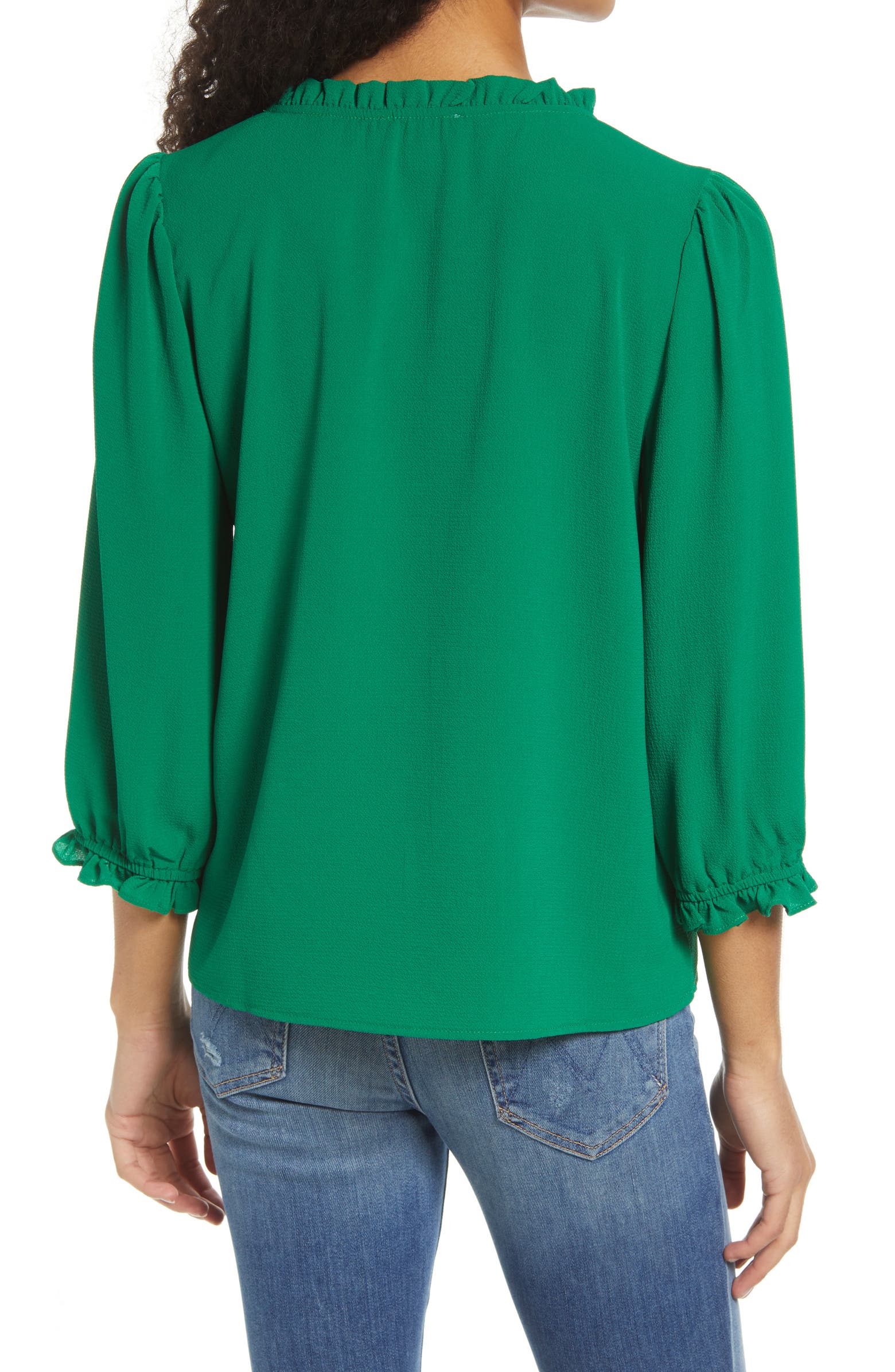 CeCe Ruffle V-Neck Blouse | Nordstrom