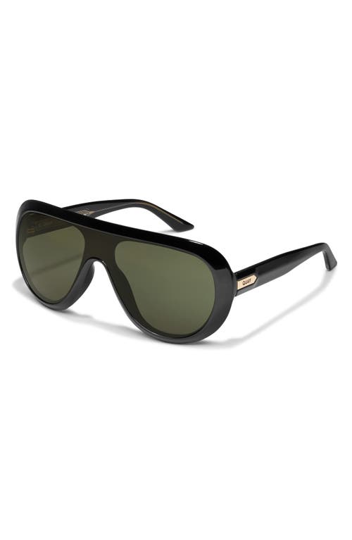 Quay Australia Set List 54mm Aviator Sunglasses In Black/green