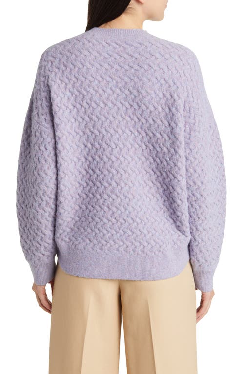 Ted Baker Morlea Cable Crewneck Sweater In Light Purple