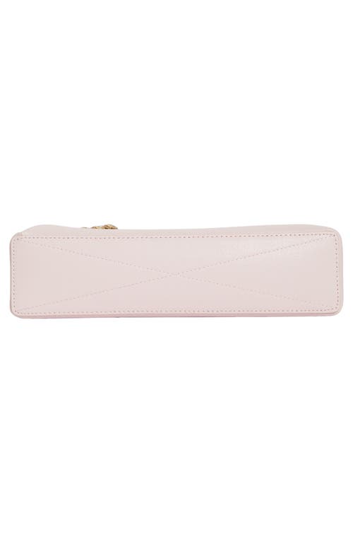 Shop Balmain Embleme Leather Handbag In Lightt Pink