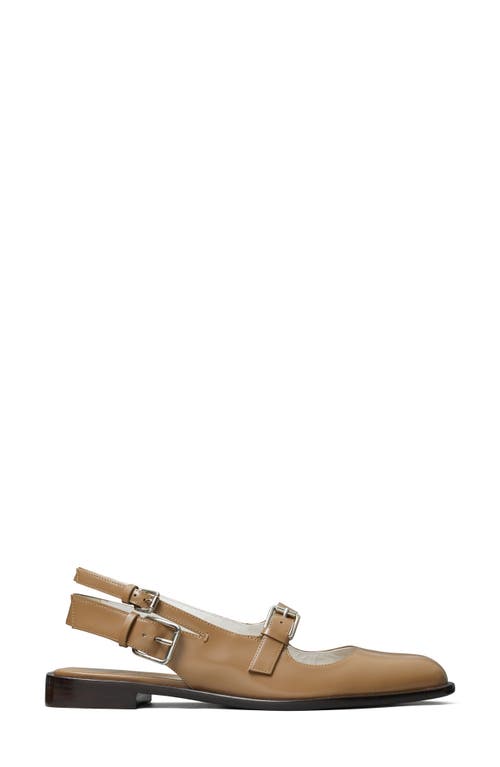 Shop Tory Burch Multibuckle Slingback Flat In Light Chai