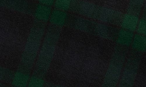 Shop Ralph Lauren Purple Label Blackwatch Tartan Cashmere Fringe Scarf In Green/navy/black Multi