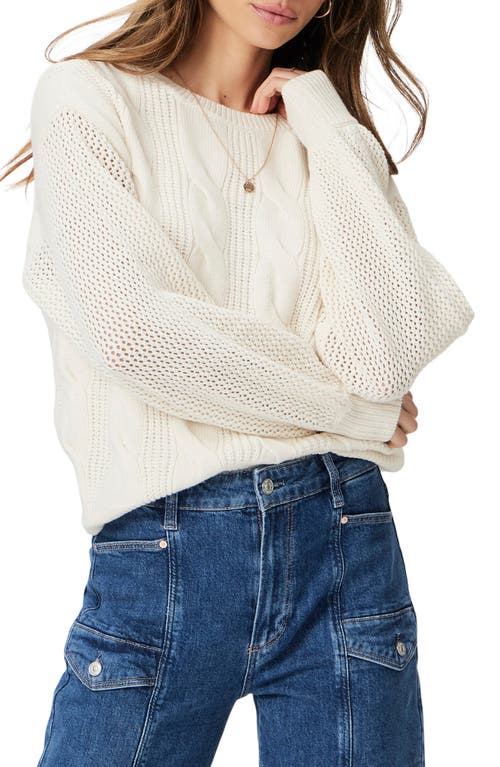 PAIGE Osanne Cable Stitch Sweater Ivory at Nordstrom,