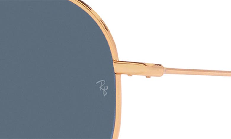 Ray Ban Reverse 62mm Oversize Aviator Sunglasses In Dark Blue