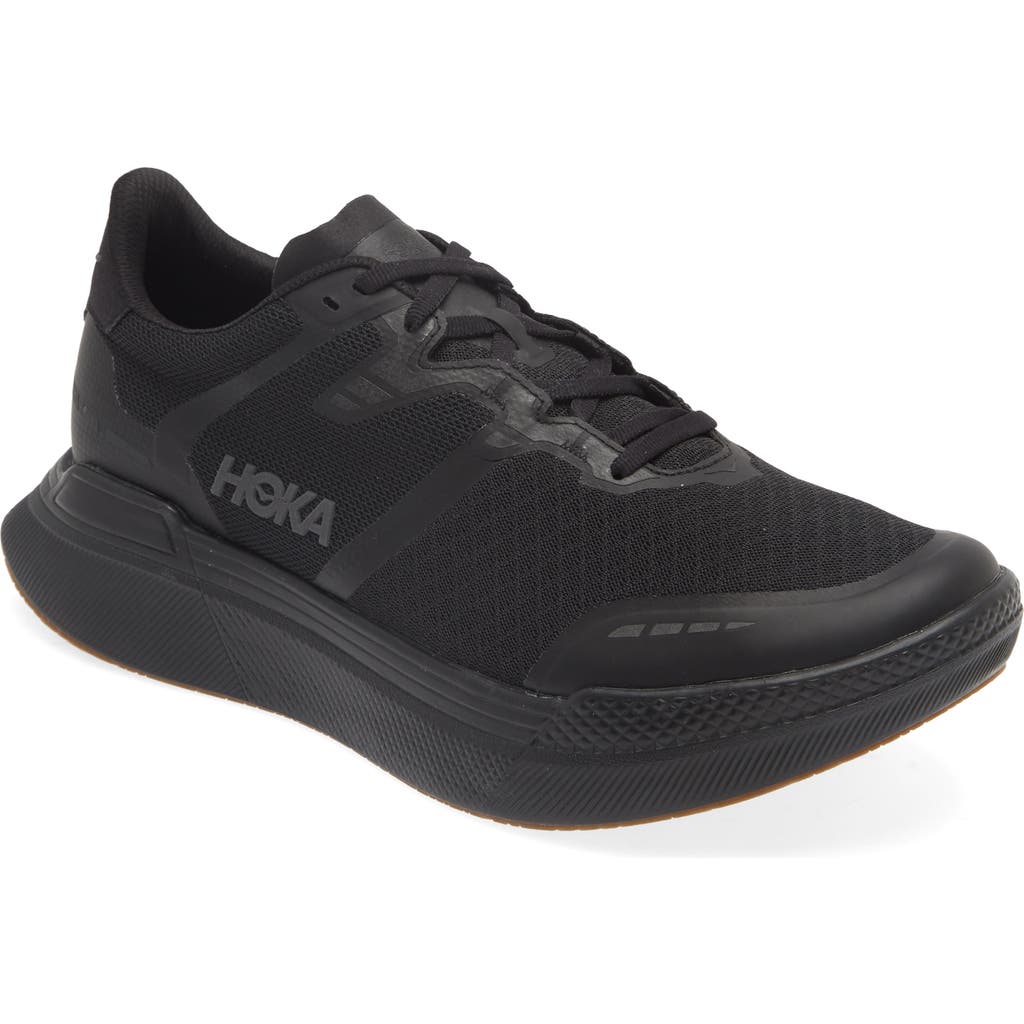 Hoka Transport X Sneaker In Black/black