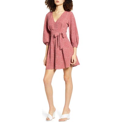 All In Favor Woven Minidress, Pink