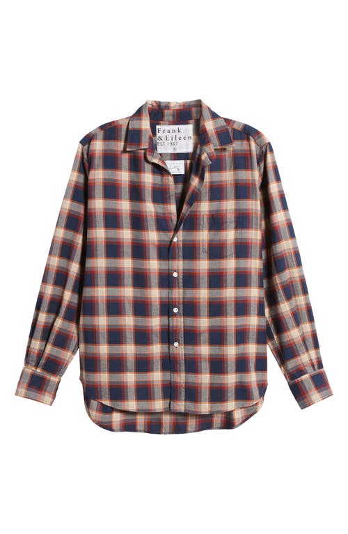 Shop Frank & Eileen Eileen Relaxed Button-up Shirt In Rust/navy/red Plaid