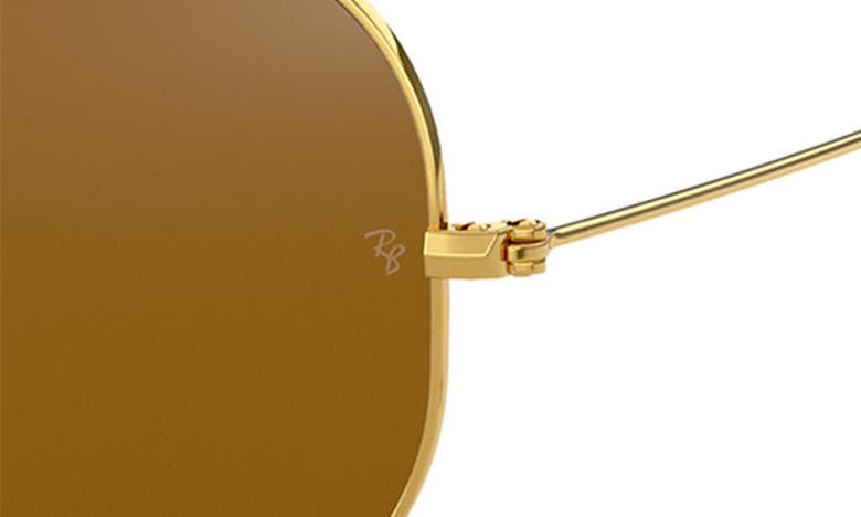 Ray Ban Large Original 62mm Aviator Sunglasses In Brown Grad