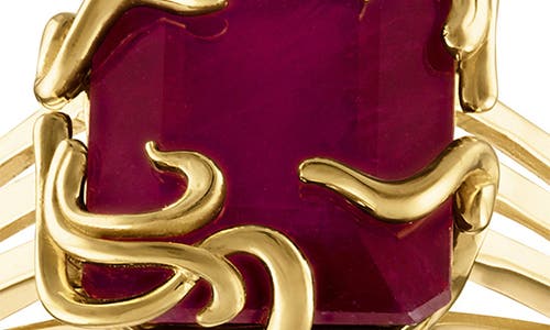 Fzn Medusa 10k Gold Ruby Ring In Ruby