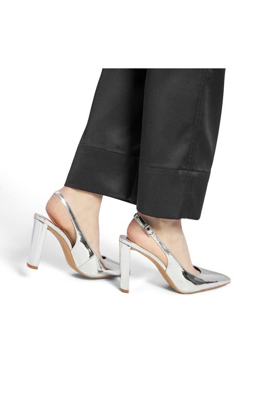 Shop Aldo Meesha Slingback Pointed Toe Pump In Silver