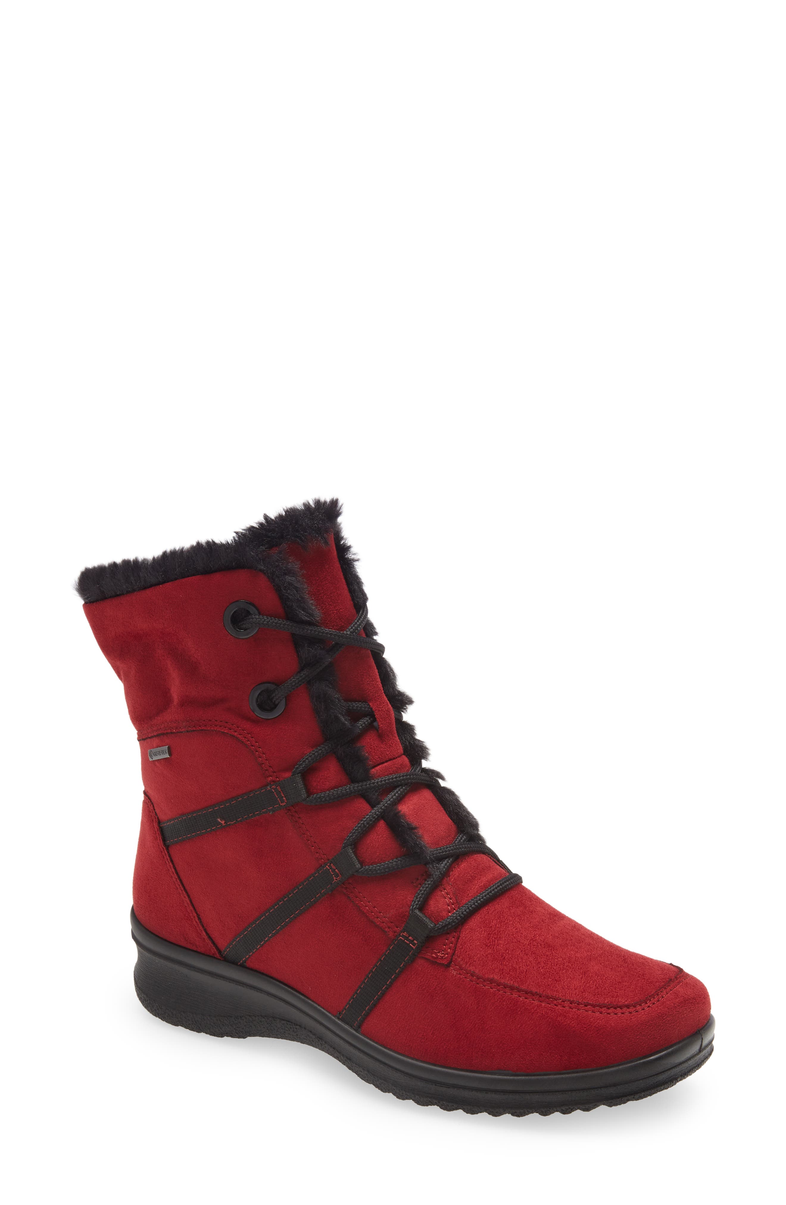 womens red waterproof boots