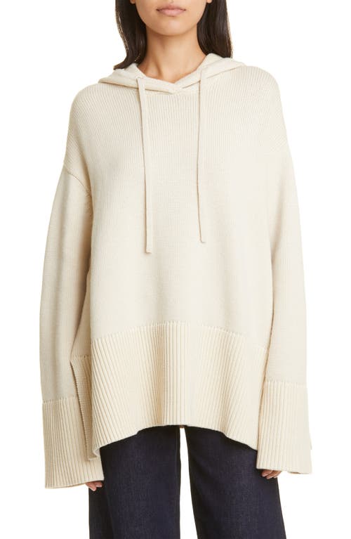 Totême Signature Merino Wool & Organic Cotton Hooded Sweater in  