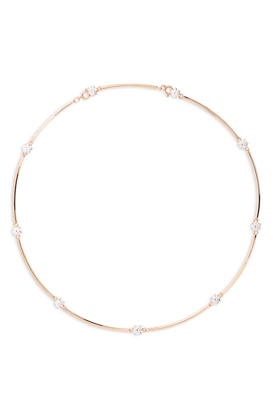 Swarovski Constella Station Necklace In Rose Gold