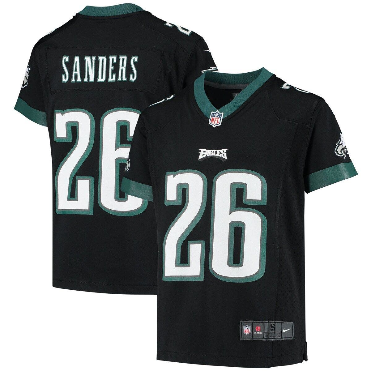 Nike Youth Nike Miles Sanders Black Philadelphia Eagles Game Jersey Nordstrom