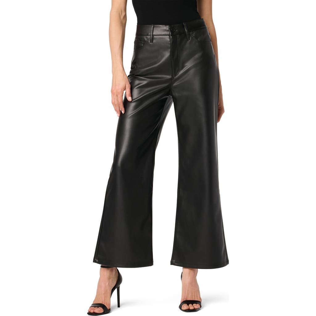Joe's Faux Leather Ankle Wide Leg Pants In Black