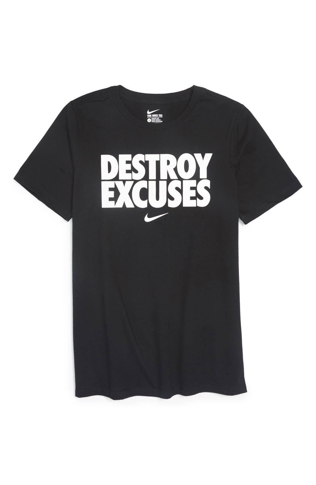 no excuses t shirt nike