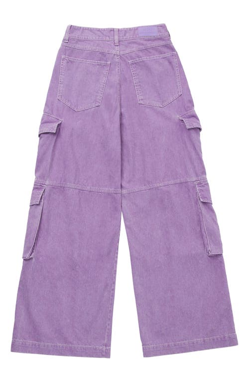 Shop Honor The Gift Wide Leg Cargo Jeans In Purple