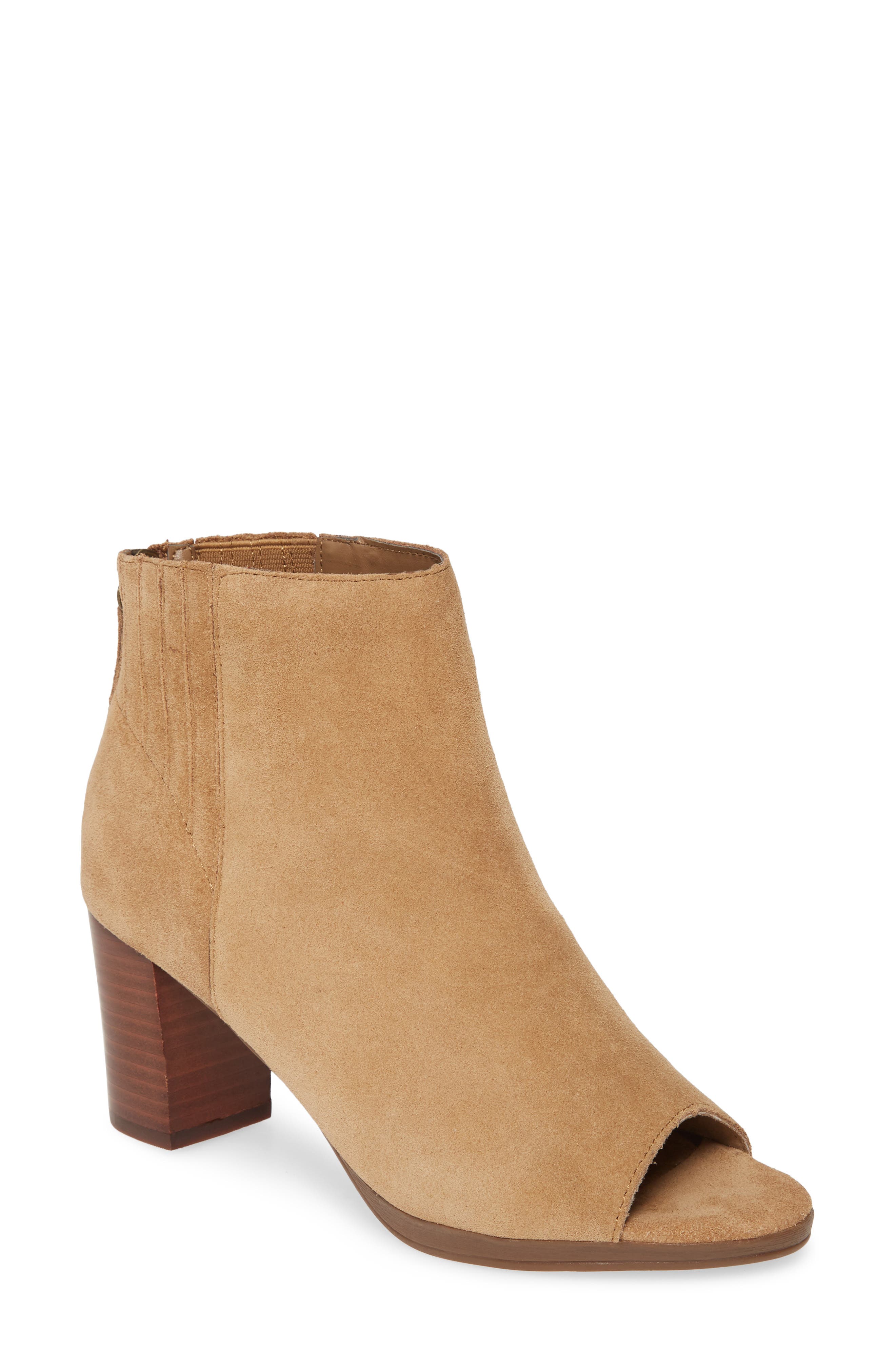 Bella Vita Lex Open Toe Bootie W - Brown