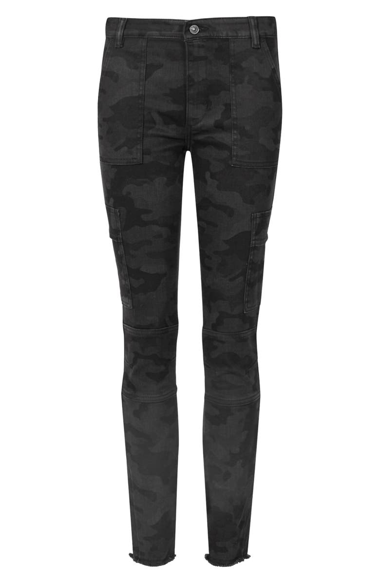 AllSaints Duran Camouflage Mid-Rise Cargo Skinny Jeans | Nordstrom