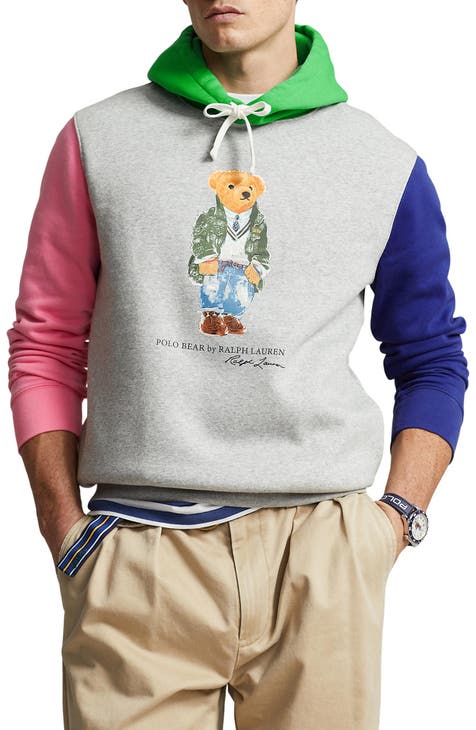Polo by Ralph Lauren, Shirts, Polo Ralph Lauren Logo Colorblock Rl Fleece  Pullover Hoodie Sweatshirt