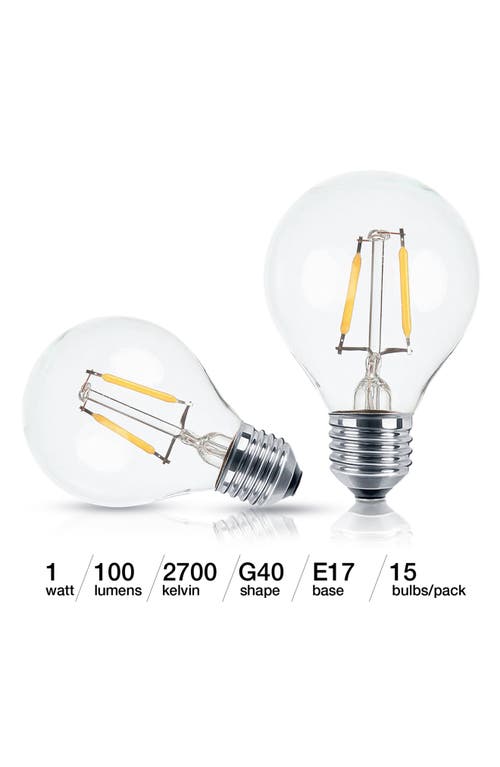 15 Pack LED Bulbs - G40 1 W 2700K